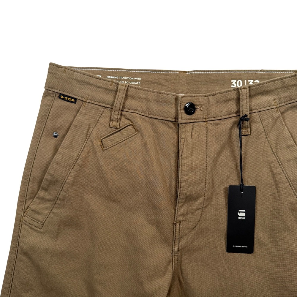 NEW G-Star RAW Bronson 2.0 Slim Chino Mens 30/32 Kangaroo Brown Stretch Canvas